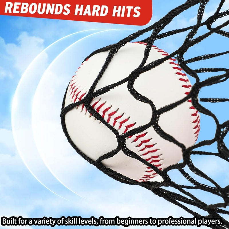 Seenelling 4 x 7 ft Portable Baseball & Softball Pitching Net Replacement Baseball Pitcher Protection, Batting Practice Pitching Screen, Only Net Not Have Frame - Image 4